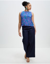 The Social Outfit - Fariba's Triangles Silk Shell Top