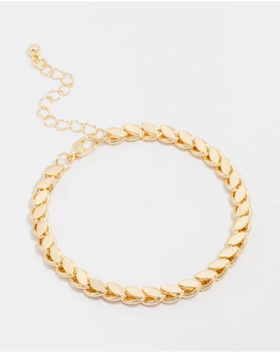 Lovisa - Gold Plated Brass Risoni Chain Bracelet