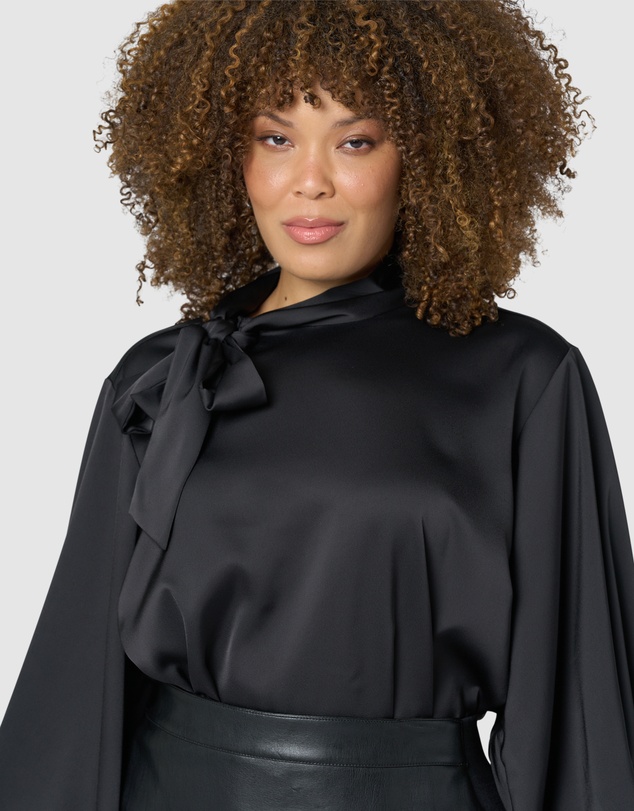 Pink Dusk by Curve Project - Truth Hurts High Neck Blouse