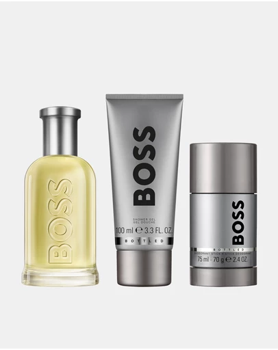 BOSS - Boss Bottled Eau De Toilette, Shower Gel, And Deodorant Stick For Men Trio Gift Set