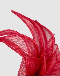 Max Alexander - Flower Red Sinamay Fascinator Headband