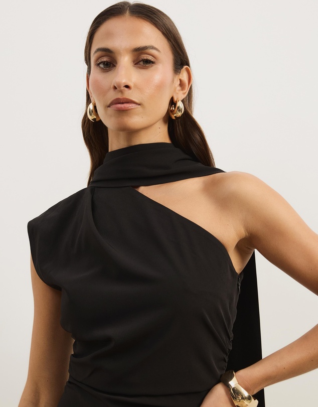 Atmos&Here - Zoey Asymmetrical Scarf Midi Dress