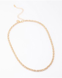 Lovisa - Gold Plated Diamante Fireball Chain Necklace