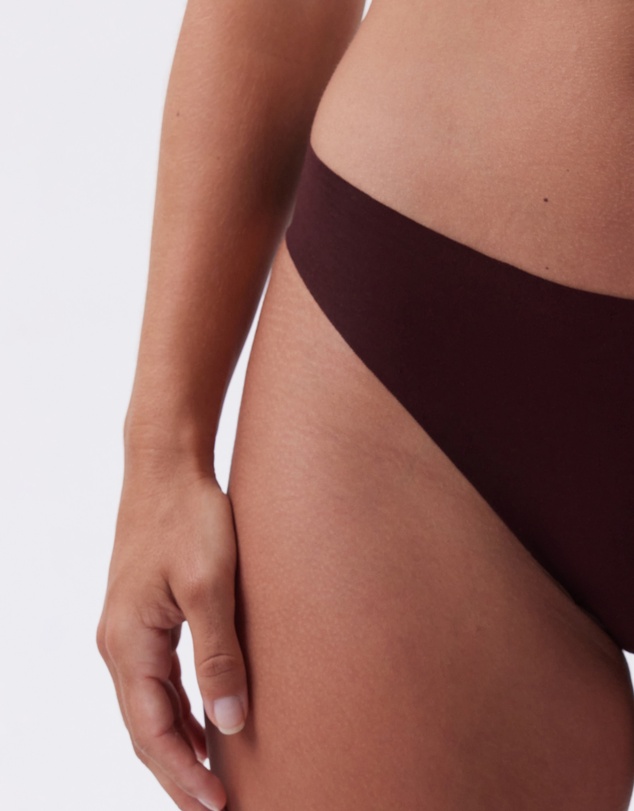 Bras N Things - Smooth Comfort Cotton Brazilian Knicker-Dark Brown