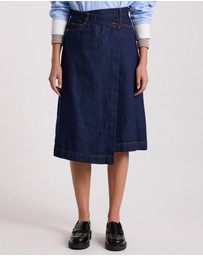 David Lawrence - Camilla Denim Wrap Skirt