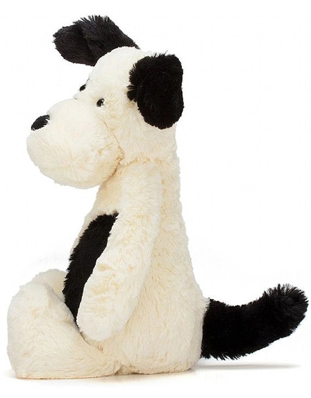 Jellycat - Bashful Black & Cream Puppy Little Small
