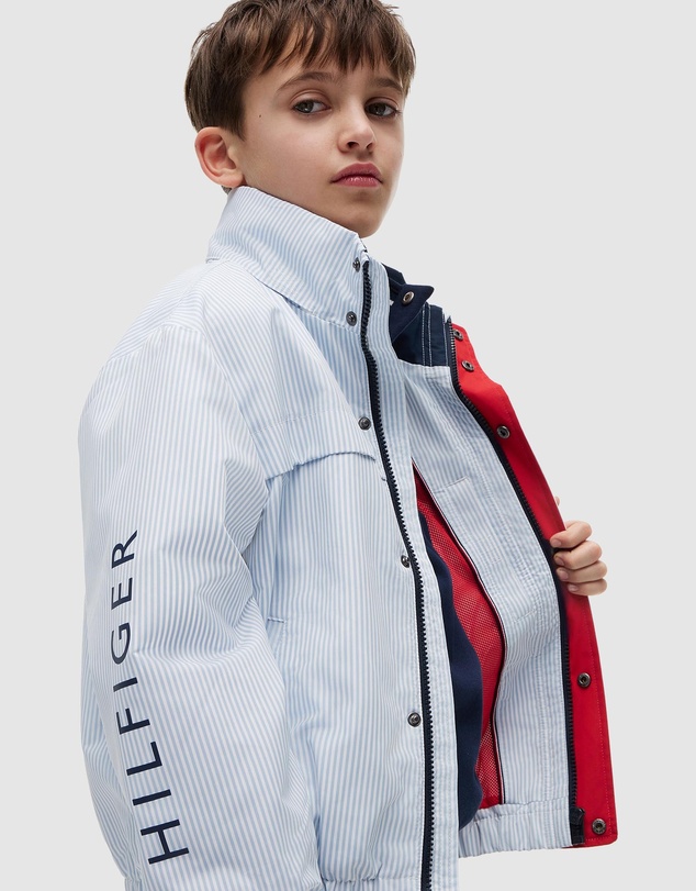 Tommy Hilfiger - Stripe Logo Relaxed Regatta Jacket - Teens