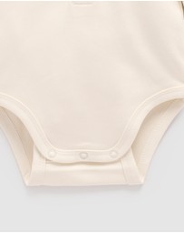 Purebaby - Thick Polo Shirt Bodysuit -Kids-Babies