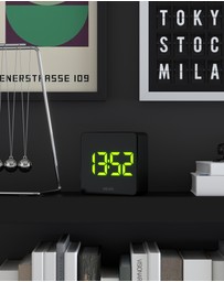 Newgate - Newgate Space Hotel Orbatron Alarm Clock Black Case - Black Lens - Green Led