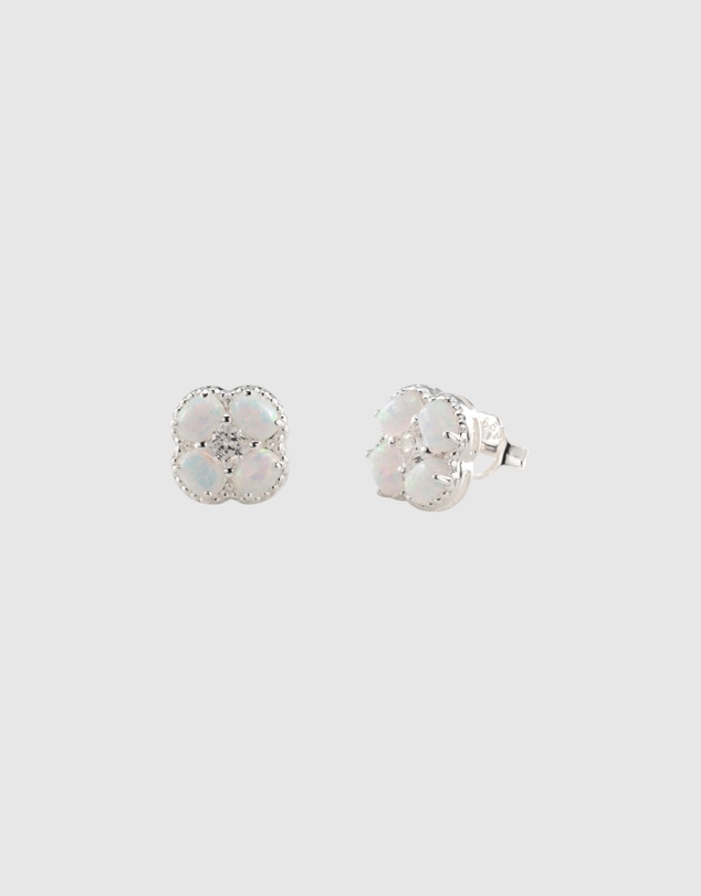 Von Treskow - Czelline Opal Clover Stud Earrings