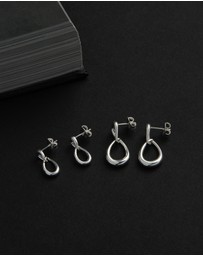 Najo - Vivante Silver Drops Grande Earrings