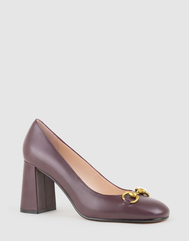 Edward Meller - BAILEY85 Block Heel Pump with Trim