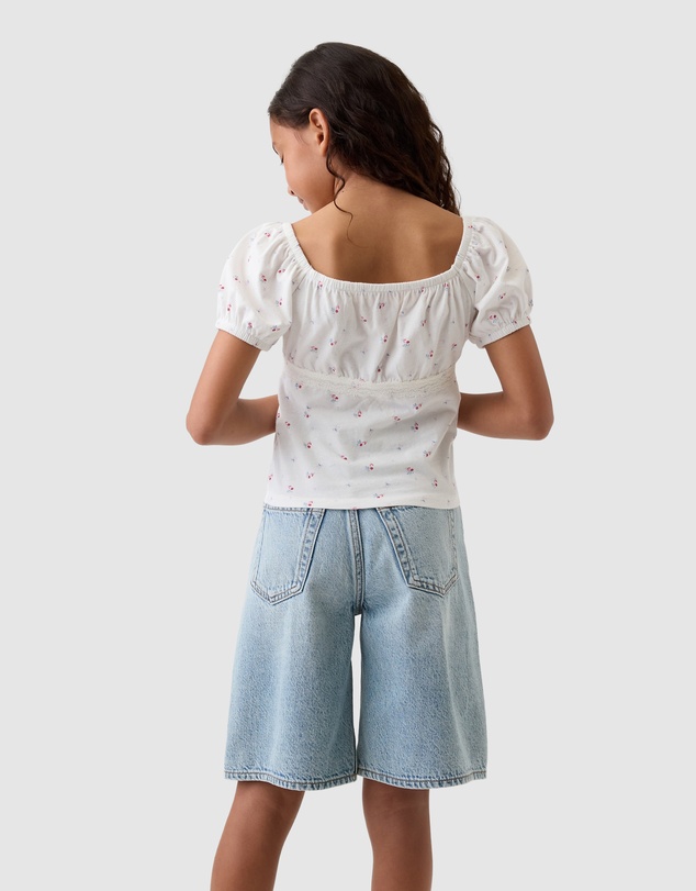 GAP - SS Lace Trim Top - Teens