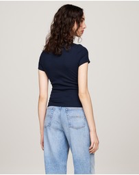 Tommy Jeans - Badge Ribbed Slim T-Shirt