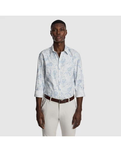 yd. - Valencia Slim Paisley Shirt