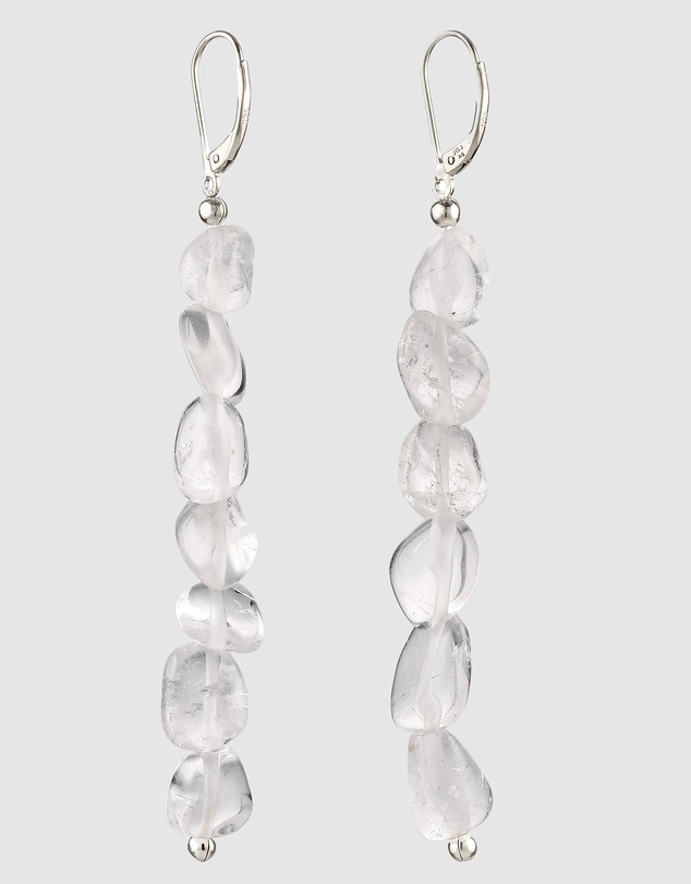 Elli Jewelry - Rock Crystal Drop Earrings in 925 Silver
