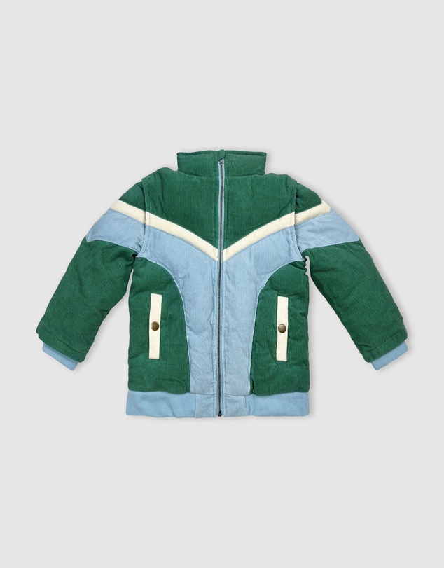 Banabae - Convertible Cord Puffer Jacket - Ocean