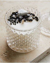 Silk Oil of Morocco - Full Moon Medium Crystal Candle - New Beginnings & Opportunities