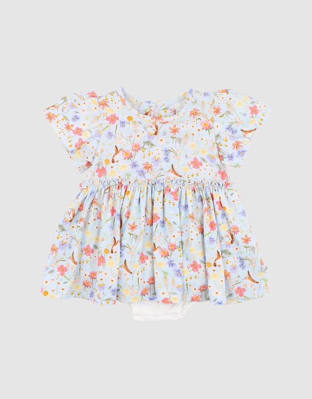 Fox & Finch - Songbird Print Overlay Dress - Babies
