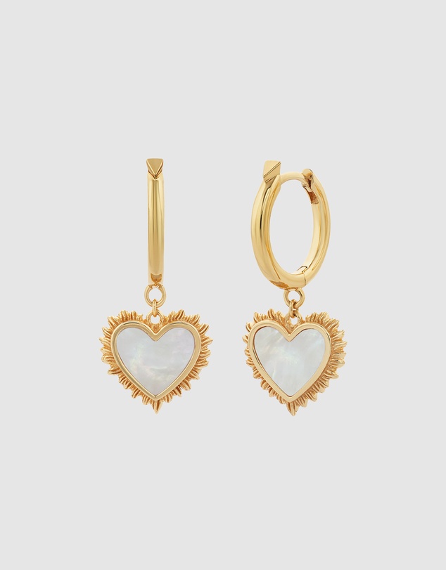 Karen Walker - Flaming Mother of Pearl Hoops