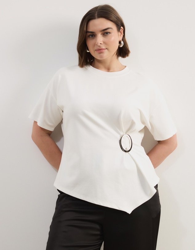 Atmos&Here Curvy - Zulu Trim T-Shirt