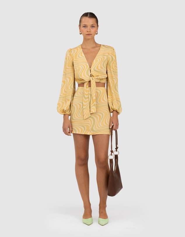 The Wolf Gang - Montana Tie Front Blouse
