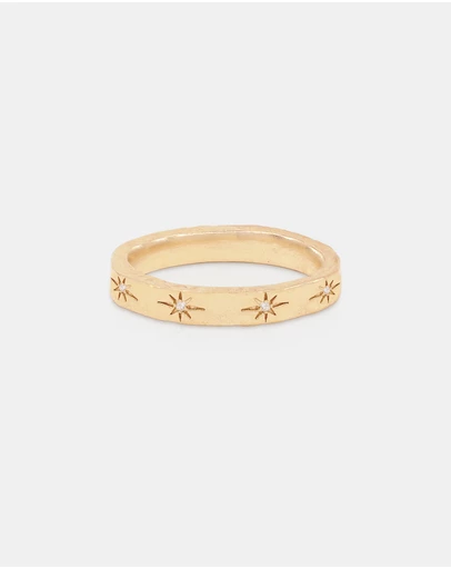 By Charlotte - Gold Stardust Ring
