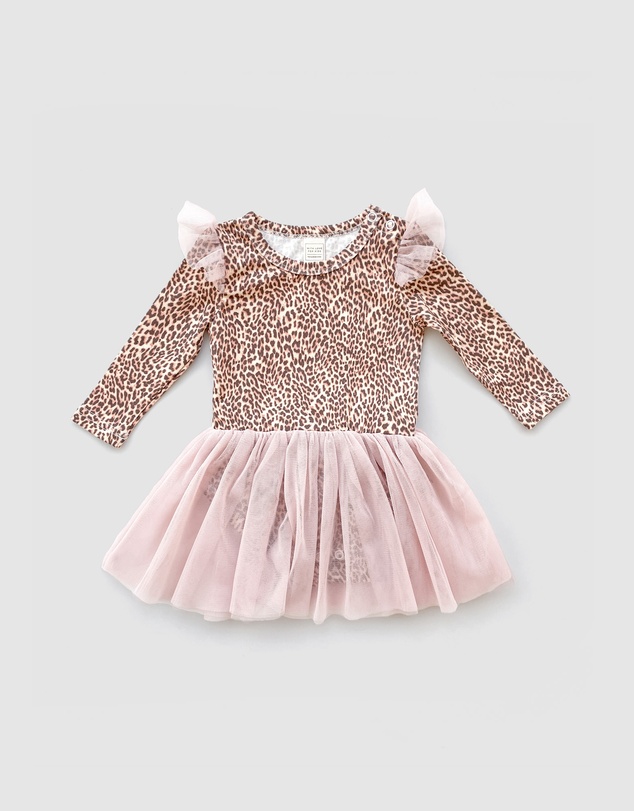 WITH LOVE FOR KIDS - Tulle Flutter Long Sleeve Tutu Onesie - Babies