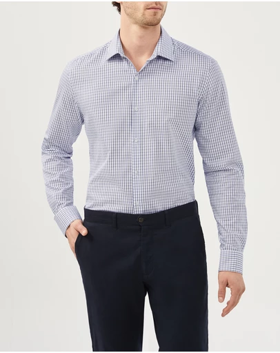 Van Heusen - Windowpane Poplin Shirt