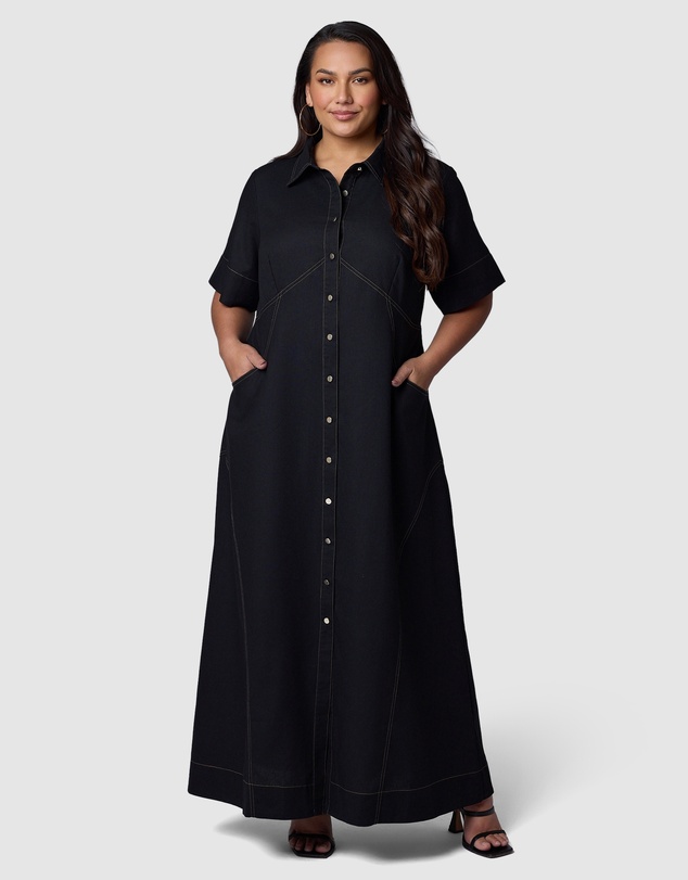 Sunday In The City - No Saints Maxi Shirt Dress