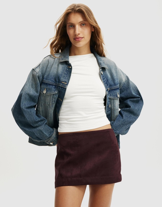 Cotton On - Suede Mini Skirt
