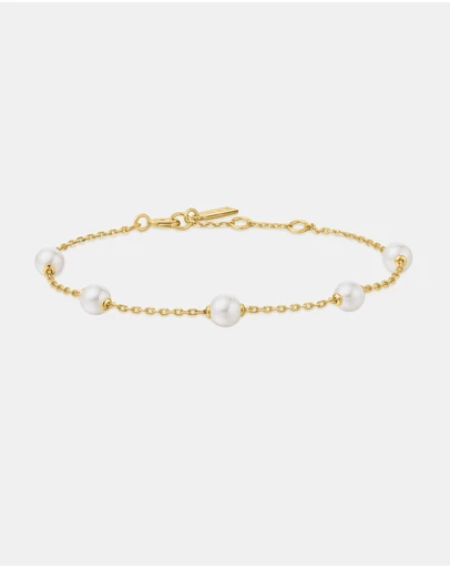 Ania Haie - Ania Haie Gold Pearl Station Bracelet