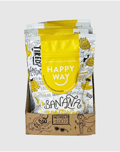 Happy Way - Banana Bonanza Whey Protein Powder 6 Sample Packs