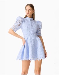 Elliatt - Lacy Puff Sleeve Mini Dress