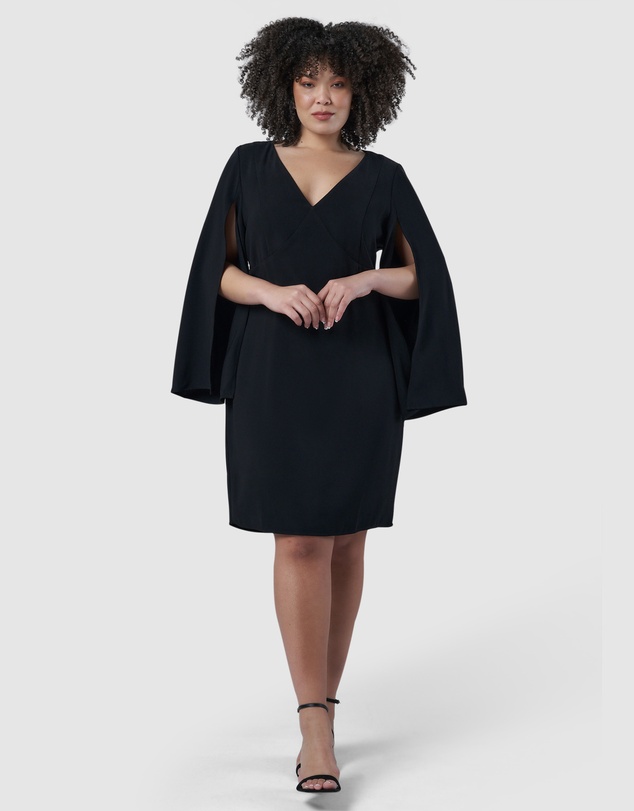 Pink Dusk by Curve Project - My Moment Cape Dress