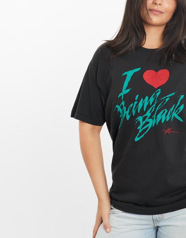 Vintage by The Real Deal - Pre Loved - Vintage 1986 I Love Being Black Tee