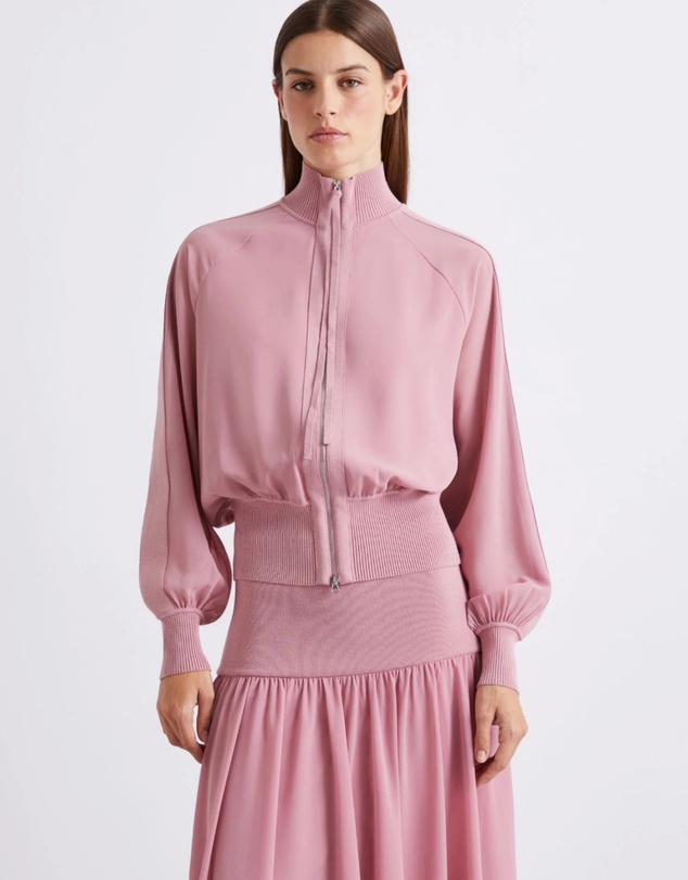 Marella - Blush Zip-Up Blouse