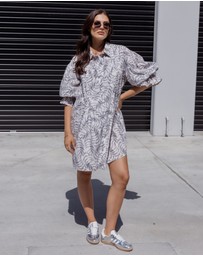 ALEXANDRA - Berken Dress Coco Leaf Print