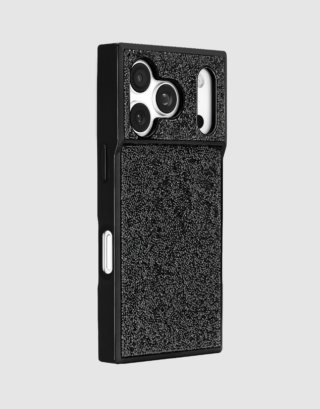 Flaunt - Flaunt Square Elegance Black Crystal MagSafe Case for iPhone 18 Pro Max / 17 Pro Max