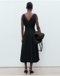 M.N.G - Laura Flared Linen Dress