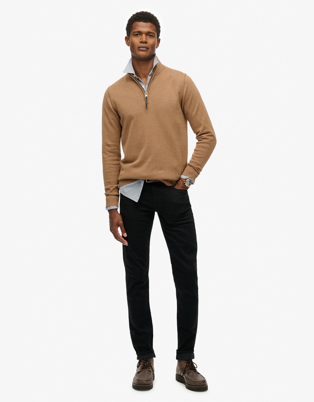 Superdry - Slim Fit Essentials Cotton Half Zip