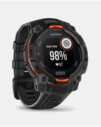 Garmin - Instinct 3 45mm Solar Black Bezel with Black Band