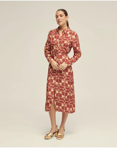 Oxford - Dianne Geo Print Shirt Dress