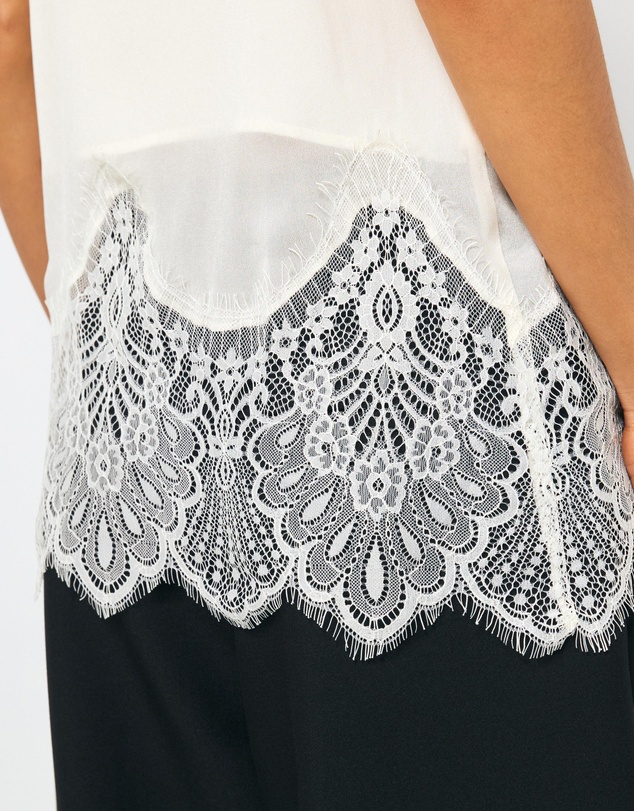 AERE - Alina Lace Trim Cami Top