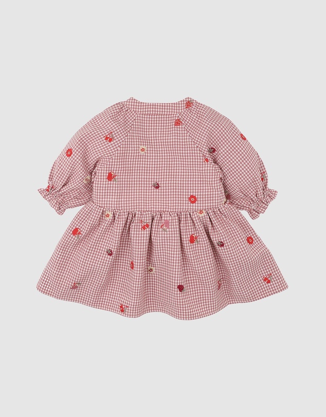 Fox & Finch - Orchard Bloom Emb. Check Dress - Babies