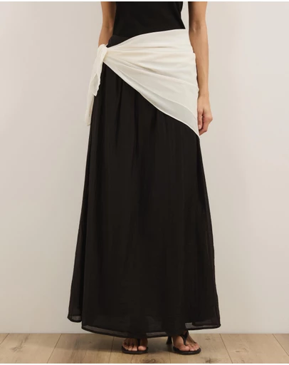 Atmos&Here - Sammie Maxi Skirt With Detachable Scarf