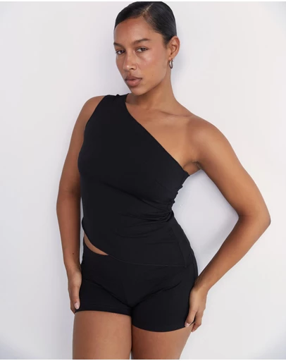 Pinky & Kamal - One Shoulder Asym Hem Tank