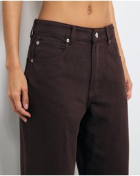 AERE - High Rise Straight Leg Jeans