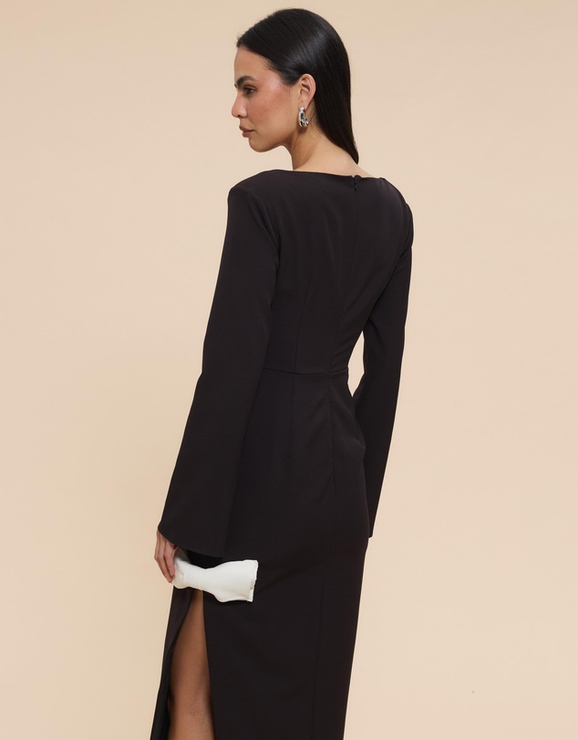 CHANCERY - Lacey Long Sleeve Boat Neck Bow Dress