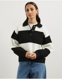 Atmos&Here - Lexi Stripe Knit Polo